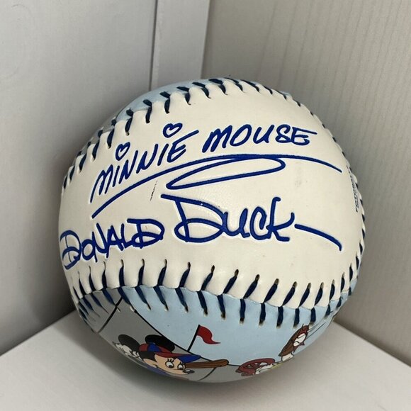 Vintage Disney Baseball Ball Fotoball Mickey Mouse Donald Duck - Picture 2 of 8